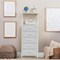 5-Drawer White Fabric Dresser – Sturdy Metal Frame & MDF Top, Tall Clothes Organizer with Adjustable Feet, Space-Saving Storage for Bedroom, Nursery, Entryway